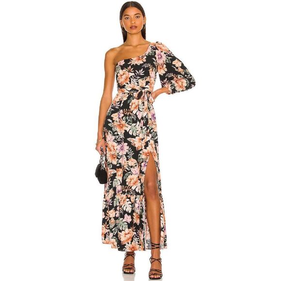 New. L*SPACE floral one shoulder maxi dress. Size 6. Retail $150 - Picture 3 of 15